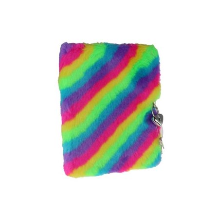 Dagbok med Lås Diagonal Regnbågsfärgad - Tinka