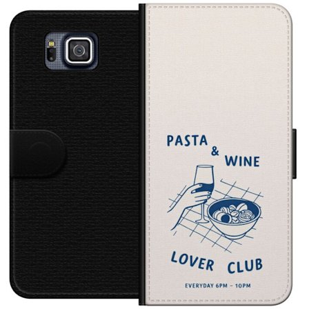 Yhteensopiva Lompakkokotelo Samsung Galaxy Alpha Pasta viini ja arkipäivän romantiikka graafisessa tyylissä