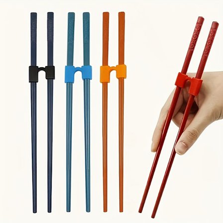 2 stk. Chopstick-assistenter for nybegynnere, lette, sklisikre treningsredskaper for voksne nybegynnere