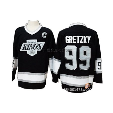 Kirjailtu jääkiekkopaita – Vintage-tyylinen treeniurheilupaita *XL/52* Kings 99-1