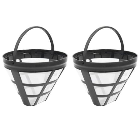 2 kpl No.4 Uudelleenkäytettävä kahvinkeittimen suodatinkori ninjasuodattimelle, sopii useimpiin 8-12 kupin korisuodatinkahvinkeittimiin