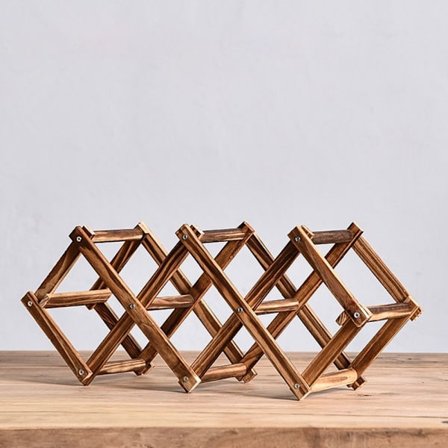 Trehylle Vinstativer 5 FLASKER-ANTIKK 5 FLASKER-ANTIKK