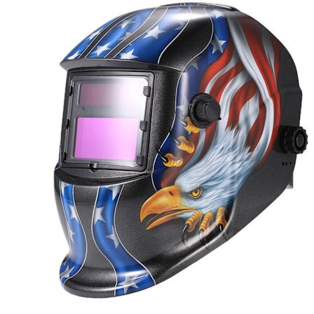 Automatisk solcelledrevet svejsehjelm til svejsere Maske Arc Tig Mig Slibning Eagle Sort -