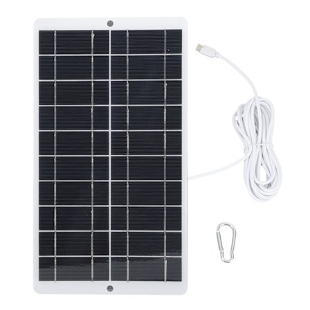 8W 5V Bærbart solpanel Lavt strømforbrug Type C Udgang Soloplader til kamera gadelampe telefon