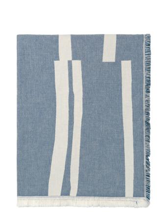 Lyme Grass Throw Home Textiles Cushions & Blankets Blankets & Throws Sininen Elvang