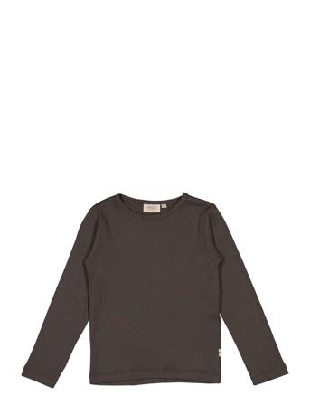 Rib T-Shirt Ls T-shirts Long-sleeved T-shirts Svart Wheat