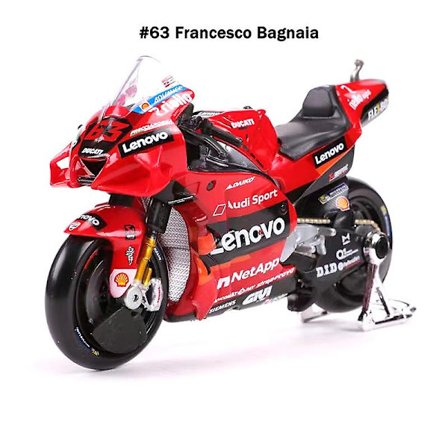 Maisto 1:18 2023 Moto GP Ducati Lenovo Team #63 Racing Støpt Metall Motorsykkelmodell Samling Gaveleketøy For Voksne Barn [DmS]