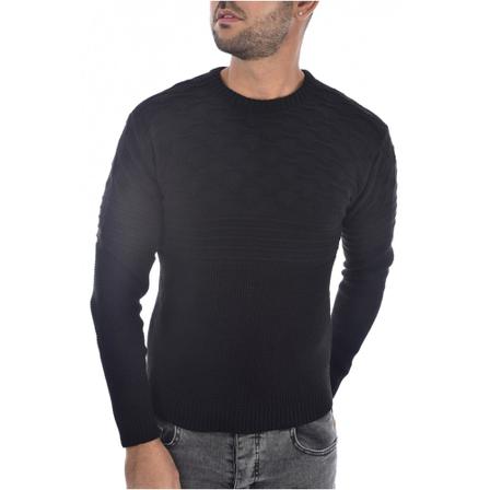 Goldenim paris Pull uni 1256 Sort, Herre Strik