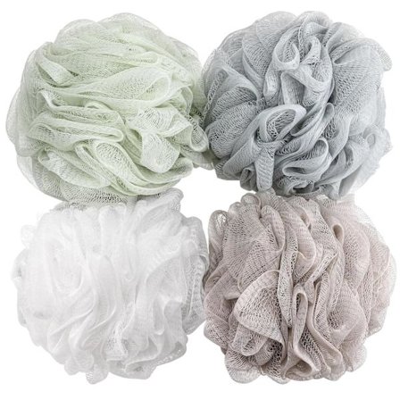 Badesvamper Dusj Loofahs 60g Mesh Pouf Bade Scrunchies Kroppsvask Puff Dusj Puff - 4-pakning As