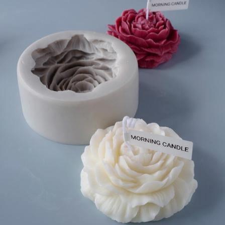 9,5 * 4 cm hjemmelaget for hånd pionformet duftlys silikonform peony