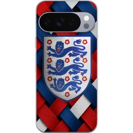 Kompatibelt Mobilskal till Google Google Pixel 10 Pro XL Grafiskt England-motiv med heraldiska lejon och flätat mönster i rött, vitt och blått, kr