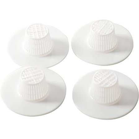 4 Stk Køkkenvask Si Finmasket Plast Forhindrer tilstopning Afløbsvask Badeværelsesvask Badekarpropper Hvid 1 str.