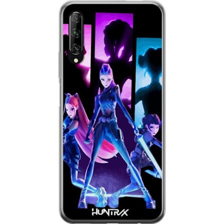 Kompatibelt Mobildeksel til Huawei Huawei P smart Pro 2019 Futuristisk jente gruppe illustrasjon med neonlys og sterke farger i sci-fi estetikk