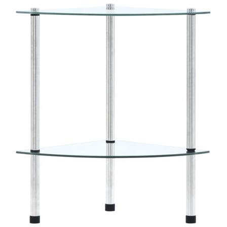 Vidaxl Hylla 2 Hyllplan Genomskinlig 30x30x47 Cm Härdat Glas Transparent