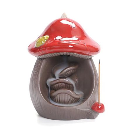 Rökelsebrännare dubbelsidig rökelseinsats aromaterapi brännare hushåll keramik svamp hantverk prydnader backflow rökelsebrännare