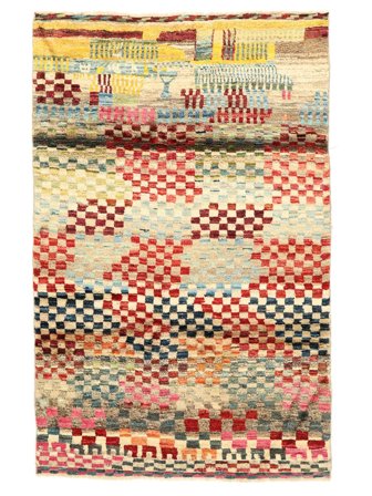 Berber Colourful Vloerkleed 130X199 Oranje/Bruin Wol, Afghanistan