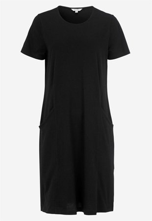 Cellbes of Sweden - Jersey-kjole med lommer i svart for damer i størrelse 42/44