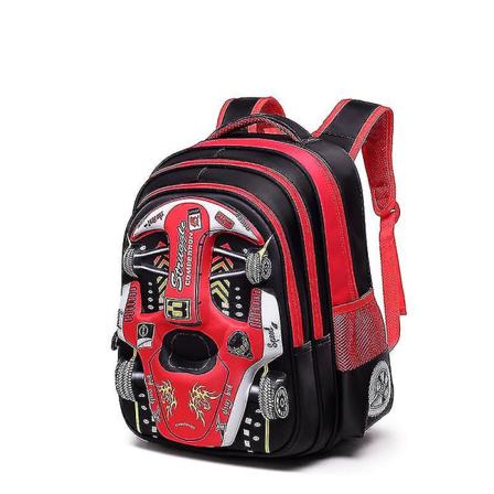 3d Eva bilbarn skolväska Racing tredimensionell vattentät skolväska pojkar och flickor härliga barn tecknad ryggsäck large7