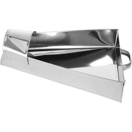 Popcorn- og pommes frites-skovl i rustfrit stål, multifunktionel madlavningsske til snacks, blanding og servering, ergonomisk design