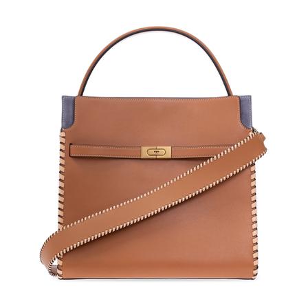 Tory Burch, Lee Radziwill Shoulder Bag Bruin, Dames, Maat:ONE Size,leer