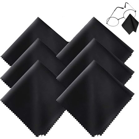 Mikrokuituliina 6 kpl Silmälasien puhdistusliinoja Nukkaamaton ja erittäin hieno Puhdistusliinat linsseille, silmälaseille, näytöille ja ikkunoille