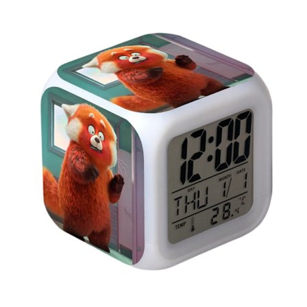 Wekity Ungdom Metamorfose Vekkerklokke En Del LED Firkantet Klokke Digital Vekkerklokke med Tid, Temperatur, Alarm, Dato