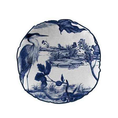 Puuvillatyyny 45x45 cm – Valkoinen ja sininen kuvio