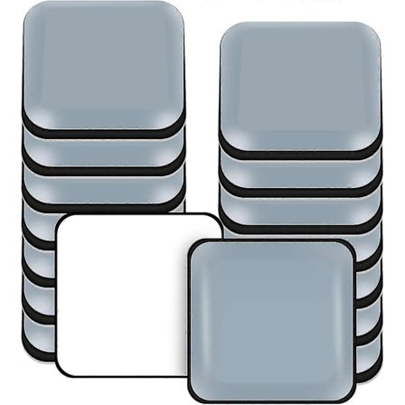 Möbelglidare, 16 stycken PTFE Teflon Kvadratiska Självhäftande Möbelglidare för Släta Golv och Mattor (Kvadrat, 30X30 mm) - WELLNGS