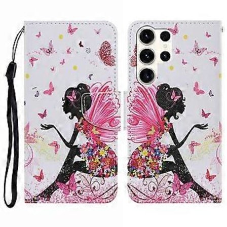 For Samsung Galaxy S25 Ultra Deksel Mønstertrykk Beskyttende Lær Folio Telefon Deksel (Stil L)