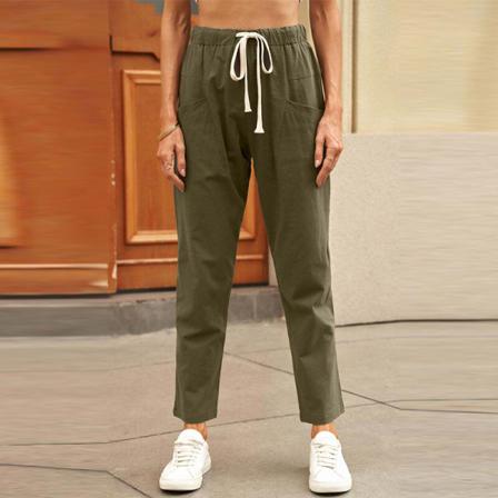 Enfärgad Loungewear För Damer Med Hög Midja