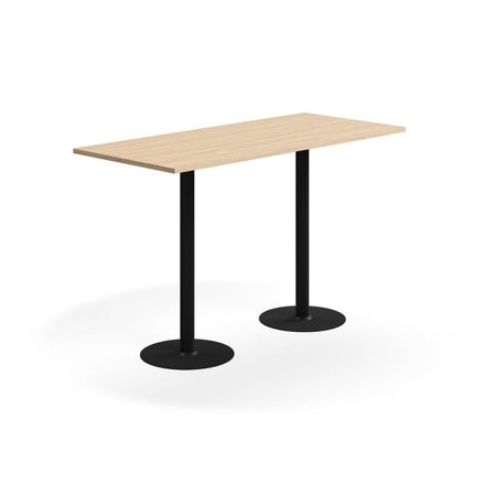 Bar table VERTICUS, 1800x800x1100 mm, oak/black