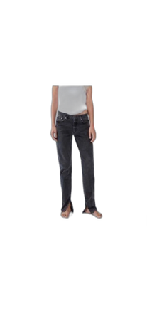 Gråa jeans med slits från zara!