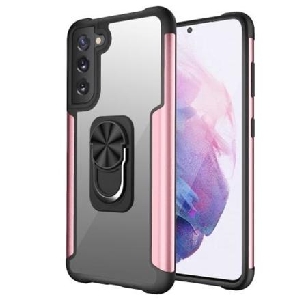 Samsung Galaxy S21 Fe Skal Shockproof Hybrid Ring Roséguld