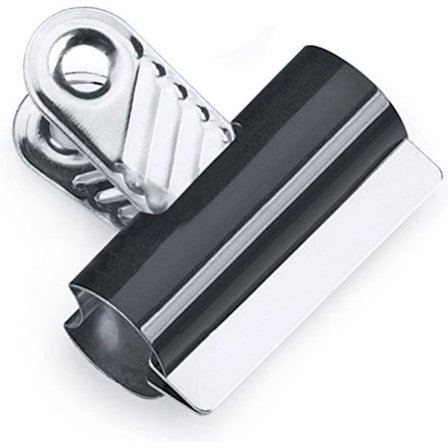 70mm Brevclips, Sort, Pakke med 10