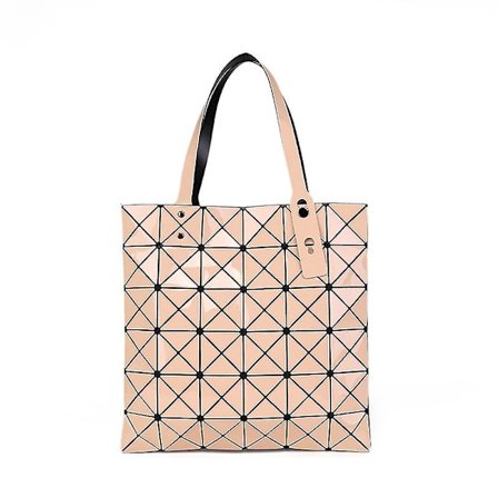 GHYT Ny lysende taske kvinder geometri diamant tote foldbar skuldertaske ensfarvet foldbar håndtaske damepung, 1 stk