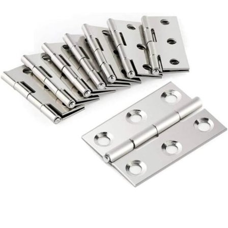 20-delt dørforbindelsessæt med 6 monteringshuller, rustfri stålhængsler, egnet til vinduer og skabe.