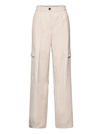 Lr-Ana Trousers Cargo Pants Creme Levete Room*Betinget Tilbud