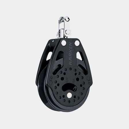 Einfachratschenblock mit Schackel Harken Carbo Air 57 mm, drehbar, gleitgelagert, geeignet für Leinen Ø6 - 10 mm - Boot
