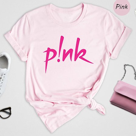 Rosa Bokstavstryckta Dam T-shirts Bomull Musikfestival Grafisk T-shirt Bomull 2023 Camisetas Gotiska Kläder Kvinnlig T-shirt Toppar