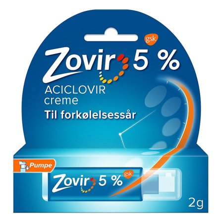 Zovir Creme m/Pumpe 5% 2 g, Medicin & Pleje, Medicin & Pleje, Sårpleje