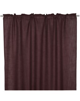 Multibandslängd Brooklyn enfärgad linnelook 2-pack Vinröd - 140x250 cm - Fondaco