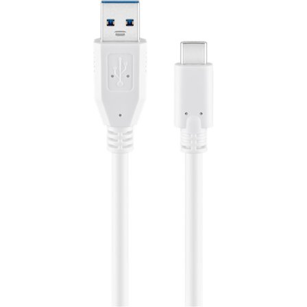 USB-C till USB A 3.0 kabel, vit