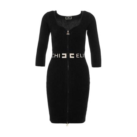 Elisabetta Franchi, Women Clothing Dress Am 37S26E2 22 Zwart, Dames, Maat:S