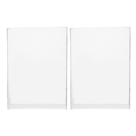 2 stk. akrylboksramme dyb boks displaykasse klar memoryboks til bryllupsbuket tørrede blomster vægmontering bordplade [HK]