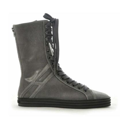 Hogan Lace-up Laarzen , Grijs , Dames , Maat: 35 EU Laarzen