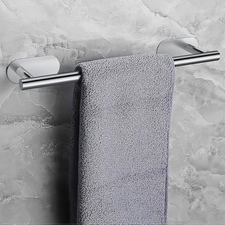 Kylpyhuoneen pyyheteline 43cm seinään kiinnitettävä itseliimautuva ruostumaton teräs tanko kylpyhuoneen pyyhepidike vedenpitävä ei porausta keittiöön 