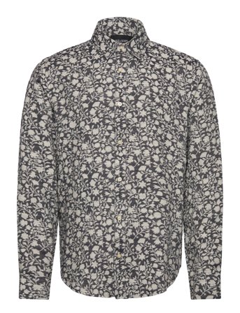 Floral Jacquard Shirt Grey Lyle & Scott