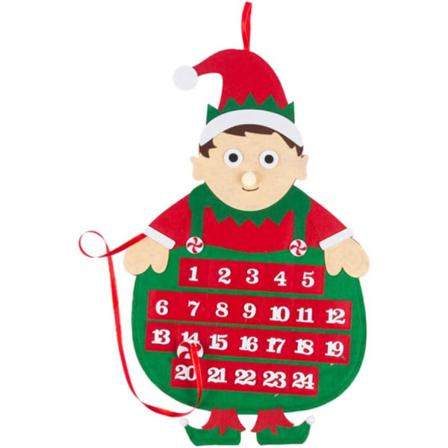 Julgransprydnad Jultomte Adventskalender Filt Hängande Nedräkningskalender Hänge Julgransprydnad Nyårsdekoration