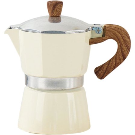 Moka Kaffebryggare Espressomaskin för Italiensk och Kubansk Cafébryggning Vit 150ML