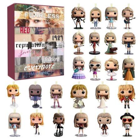 Taylor Swift Julekalender 2024 - 24 Dagers Julekalender Nedtellingskalender Ornament Julepynt Gaveidé Musikkelsker